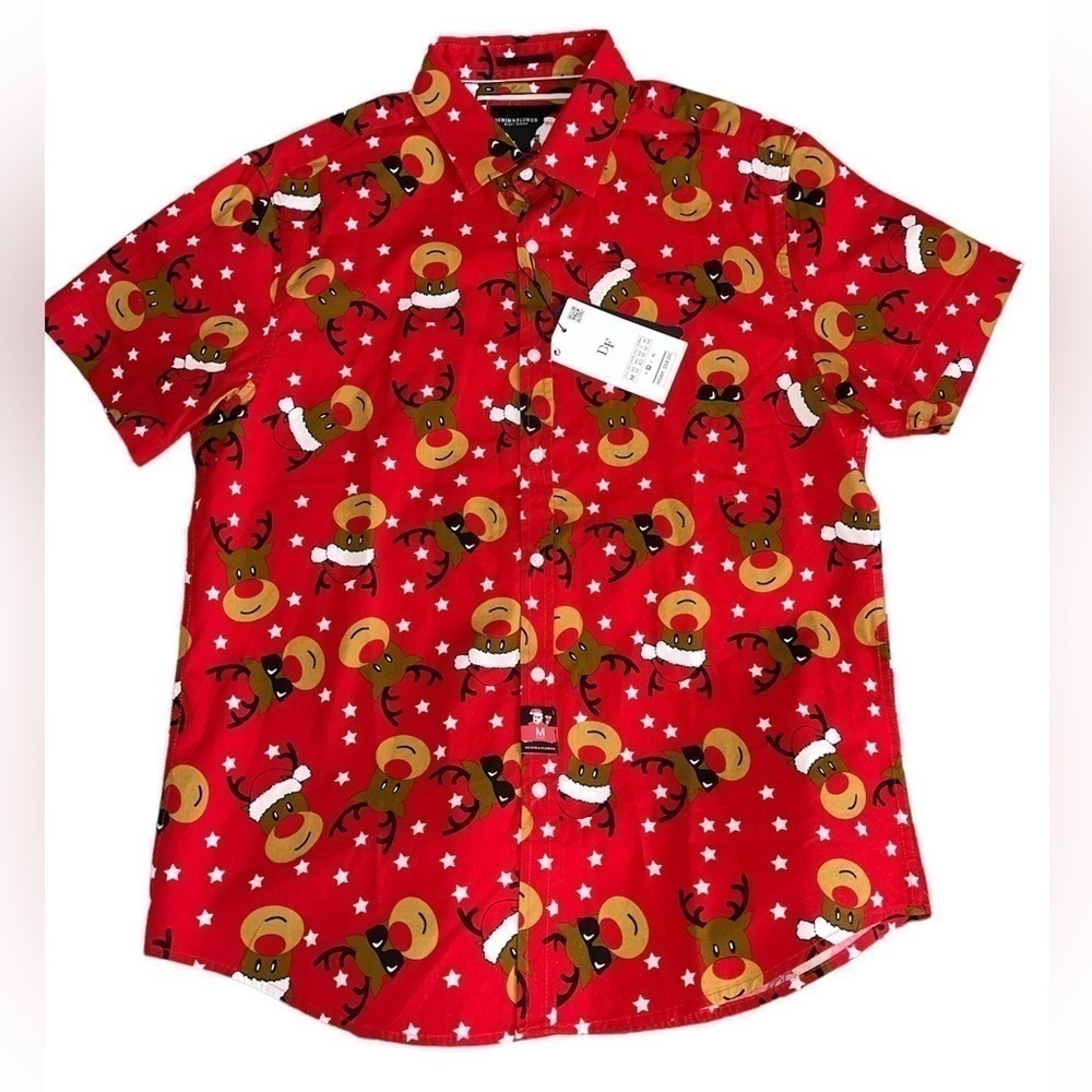 Denim and Flower Christmas Reindeer shirt.